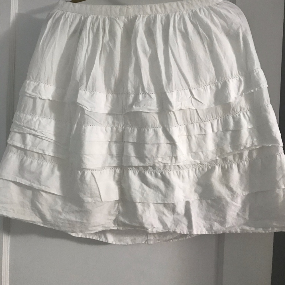 White ruffle skirt